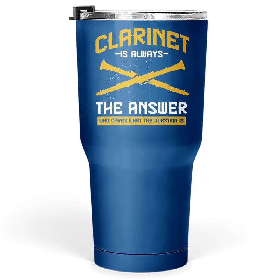 Musical Instrument Marching Band Clarinet Tumbler 30 Oz