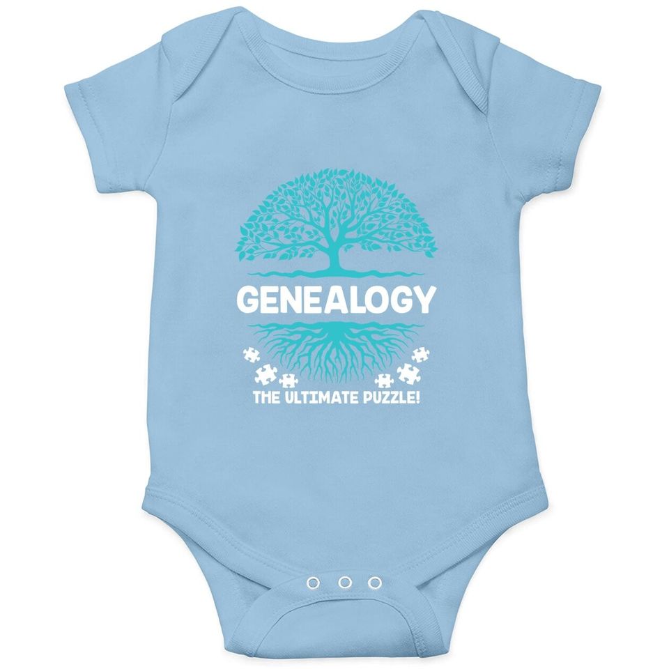 Genealogy The Ultimate Puzzle Family History Baby Bodysuit