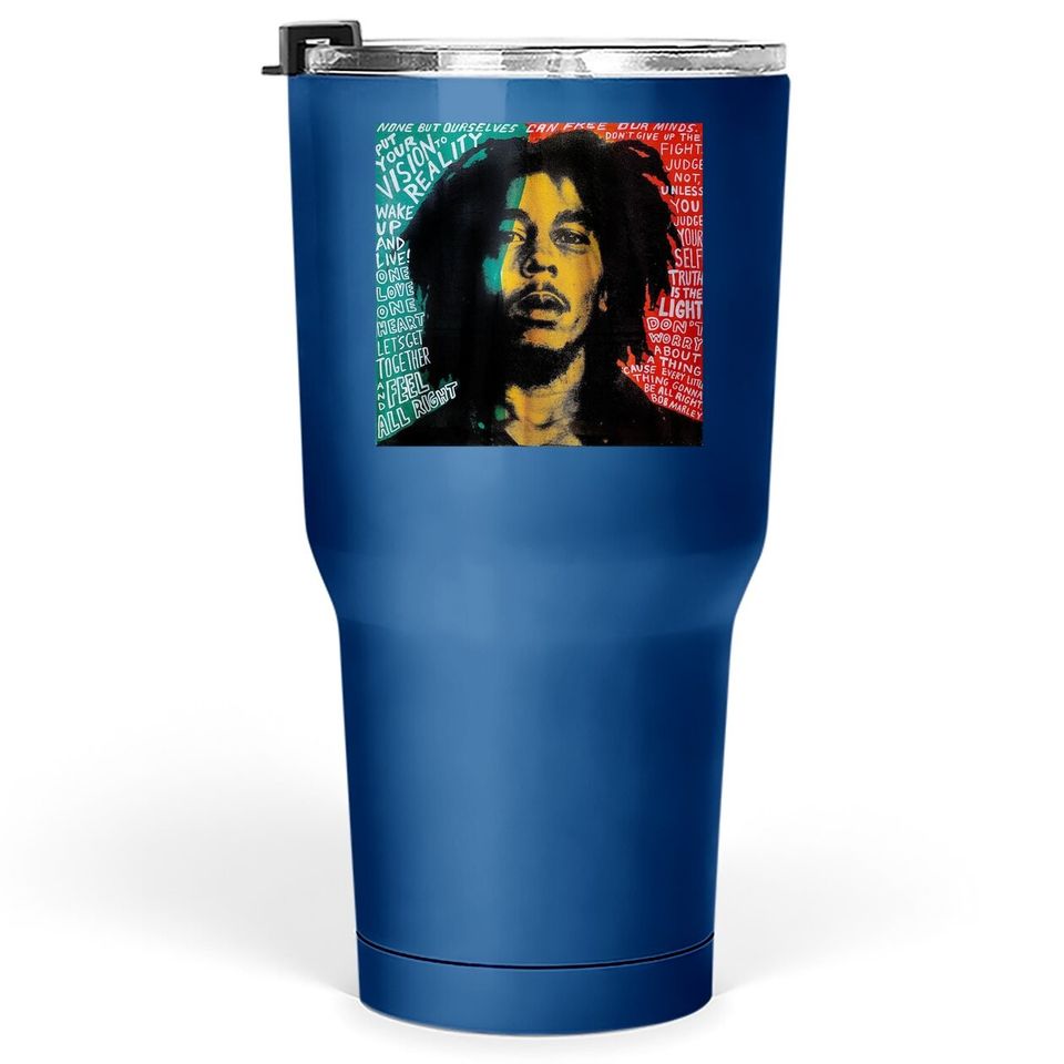 Bob Marley Retro Pop Art Tumbler 30 Oz