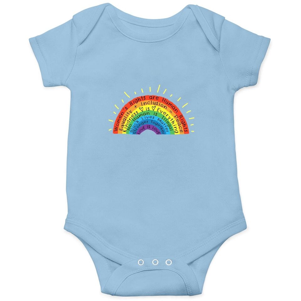 Gay Pride Human Rights Black Lives Matter Love Is Love Baby Bodysuit