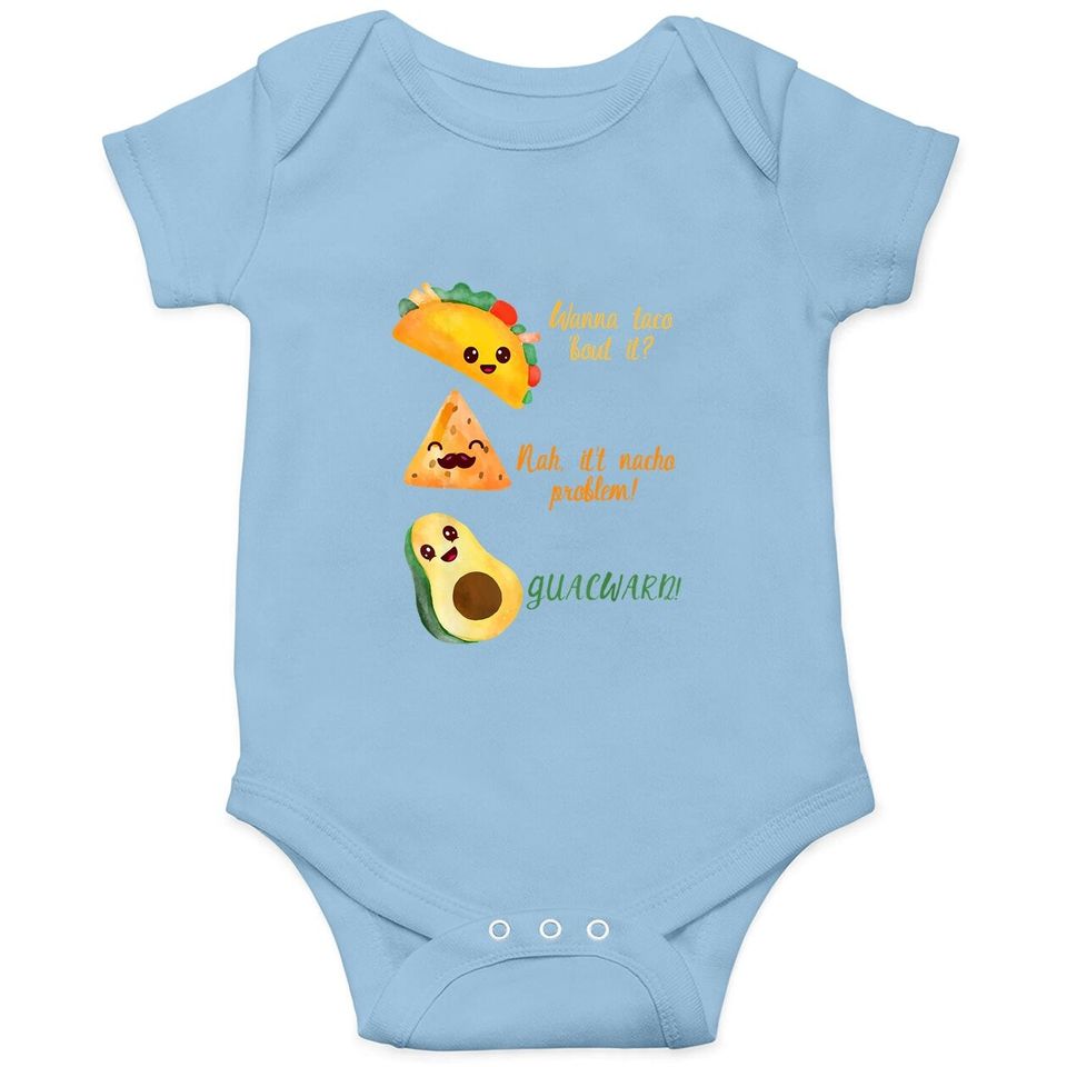 Graphic 365 Wanna Taco Bout It Tee Funny Tacos Baby Bodysuit