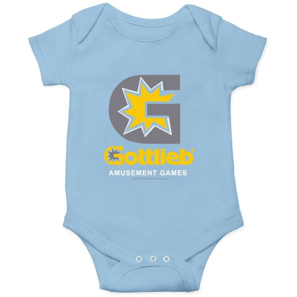 Gottlieb Pinball Amusement Games Logo Pinball Baby Bodysuit