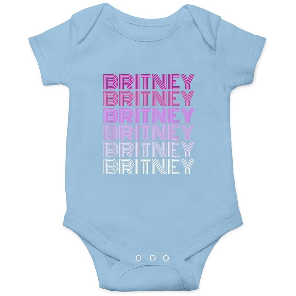 Retro Style Britney Pink Ombre Baby Bodysuit