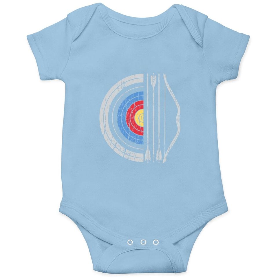 Archery Target Bow And Arrow Vintage Gifts Archer Baby Bodysuit