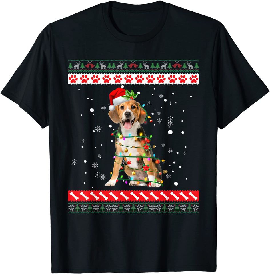 Beagle Dog Ugly Sweater Christmas Puppy Dog Lover T-Shirt