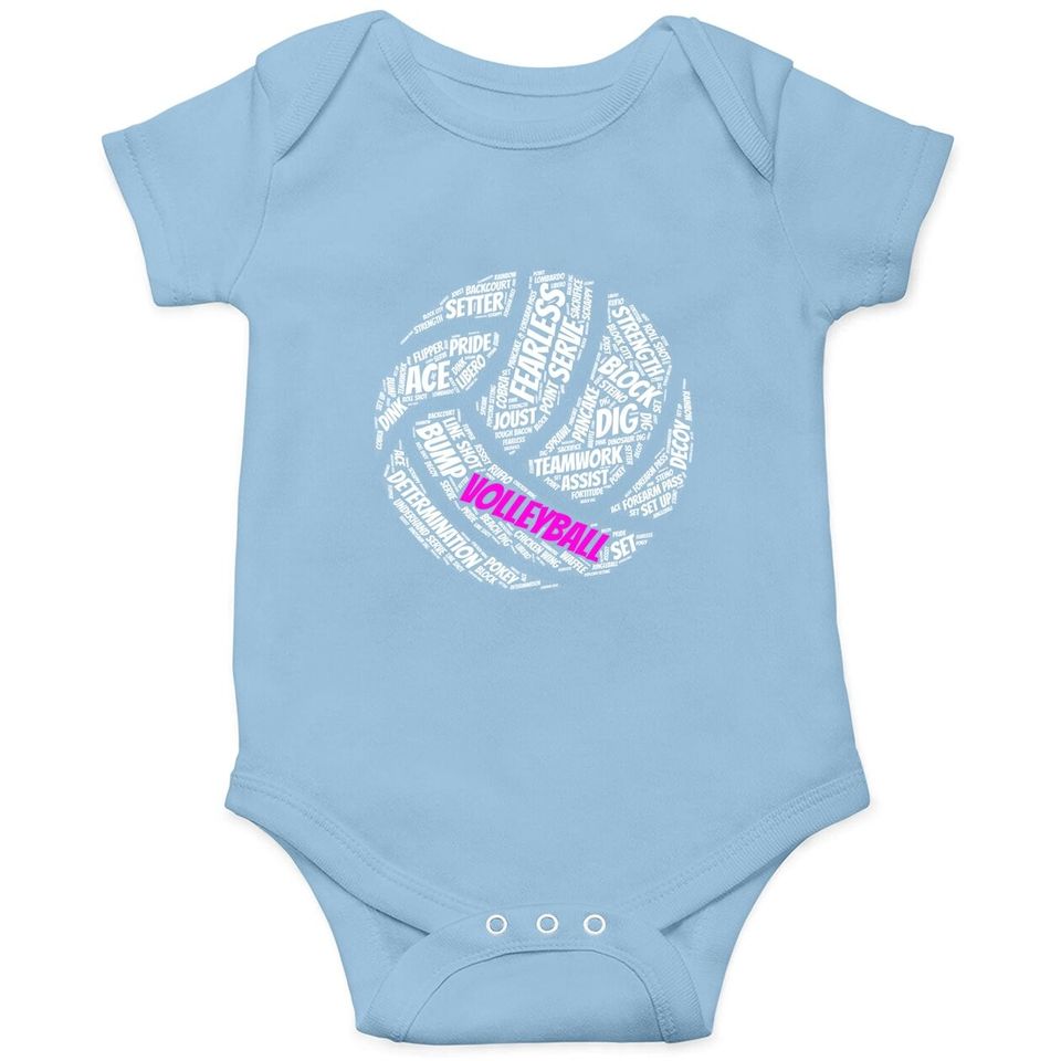 Volleyball Baby Bodysuit Sayings Baby Bodysuit