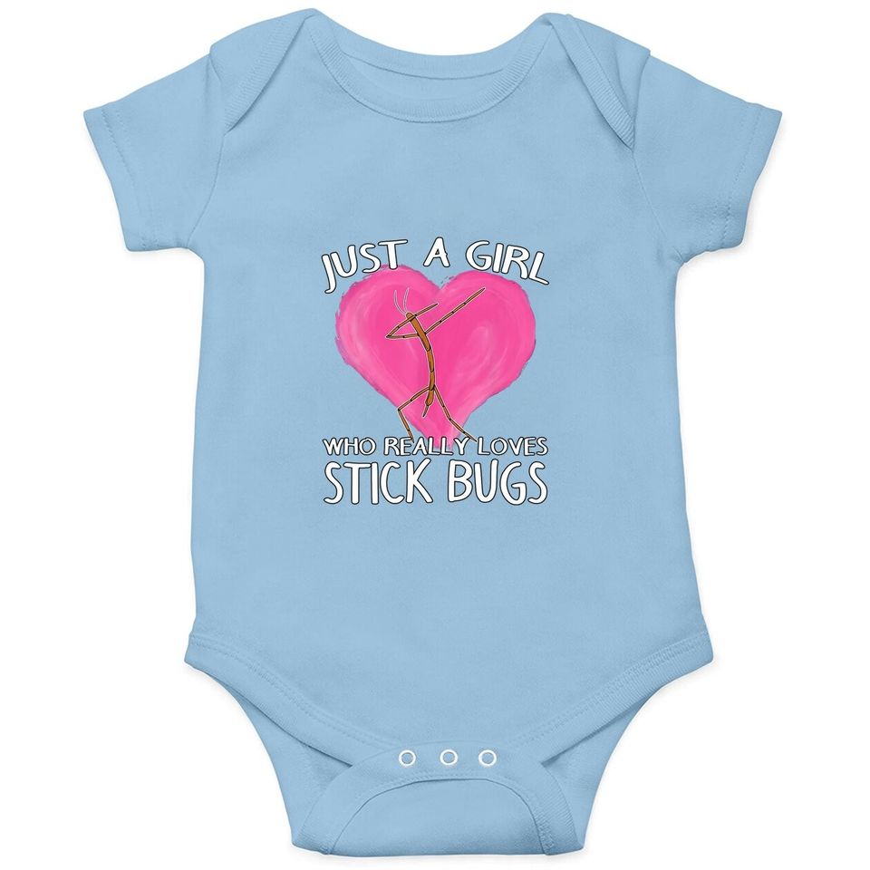 Insect Entomologist Just A Girl Who Really Loves Stick Bugs Baby Bodysuit