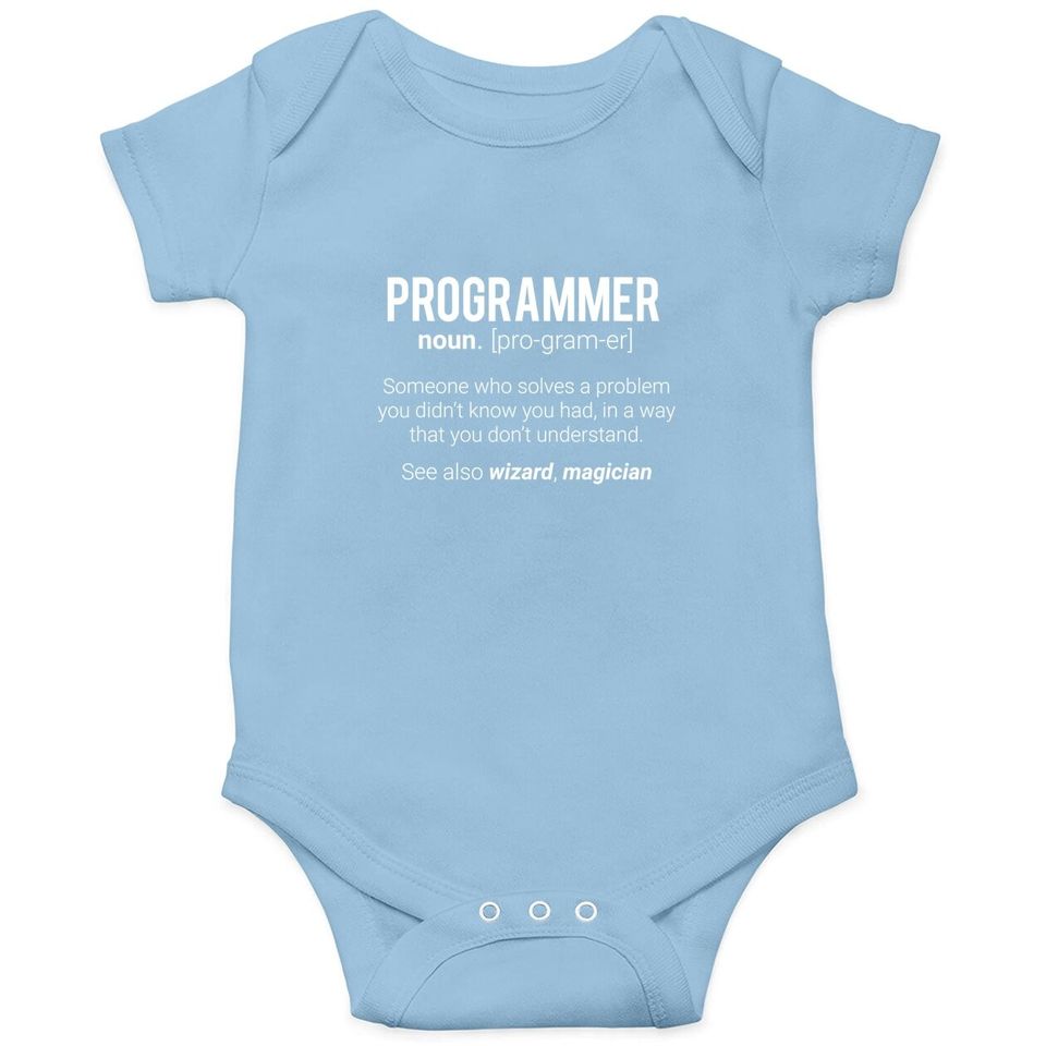 Programmer Meaning Programmer Noun Defintion Baby Bodysuit