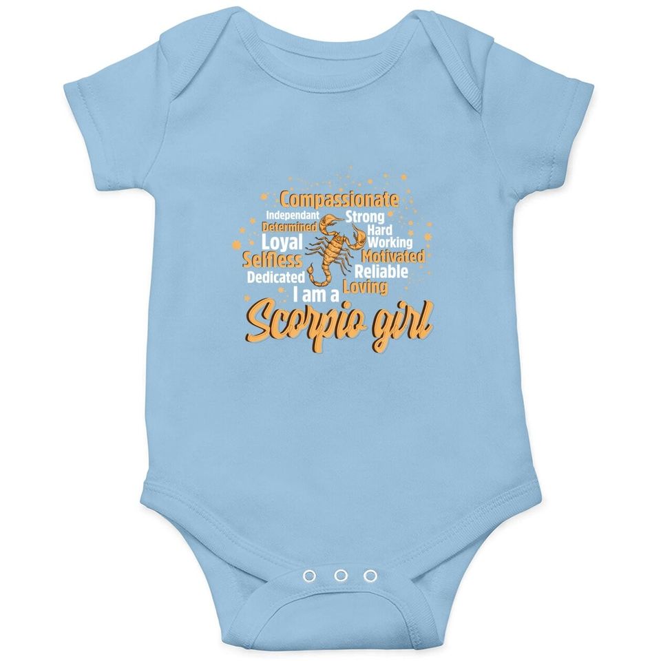 Scorpio Girl Birthday Astrology Zodiac Baby Bodysuit