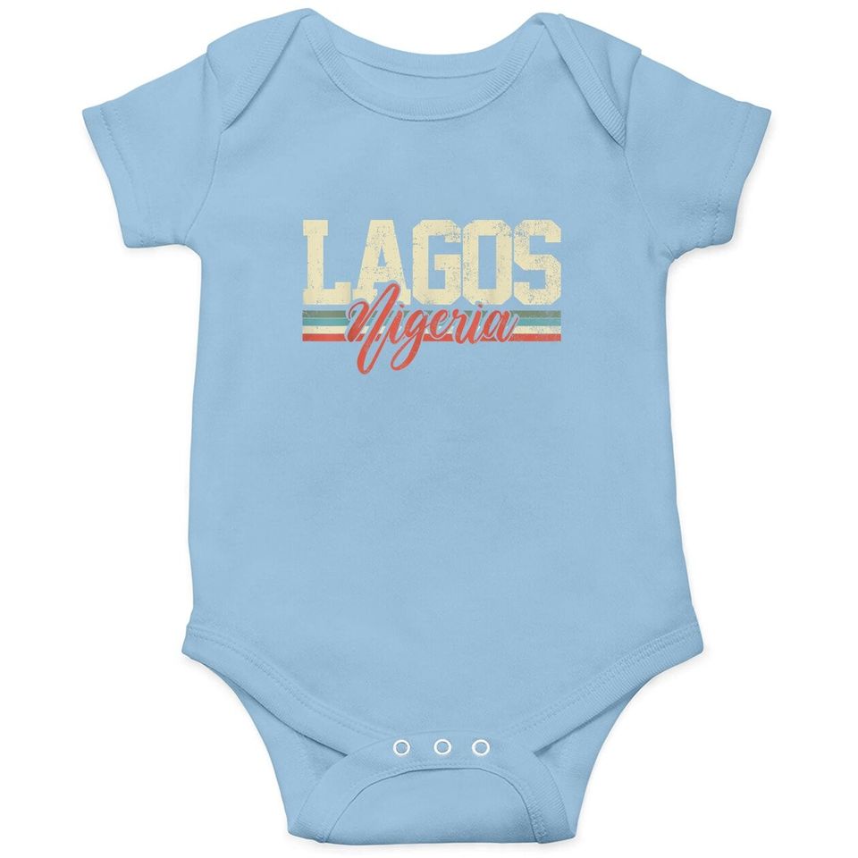 Lagos Nigeria Travel Souvenir Retro Baby Bodysuit