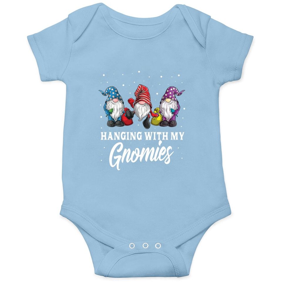 Hanging With My Gnomies Christmas Baby Bodysuit