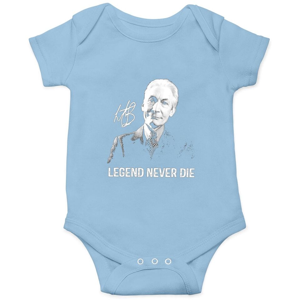 Legends Never Die Charlie Watts Signature Baby Bodysuit