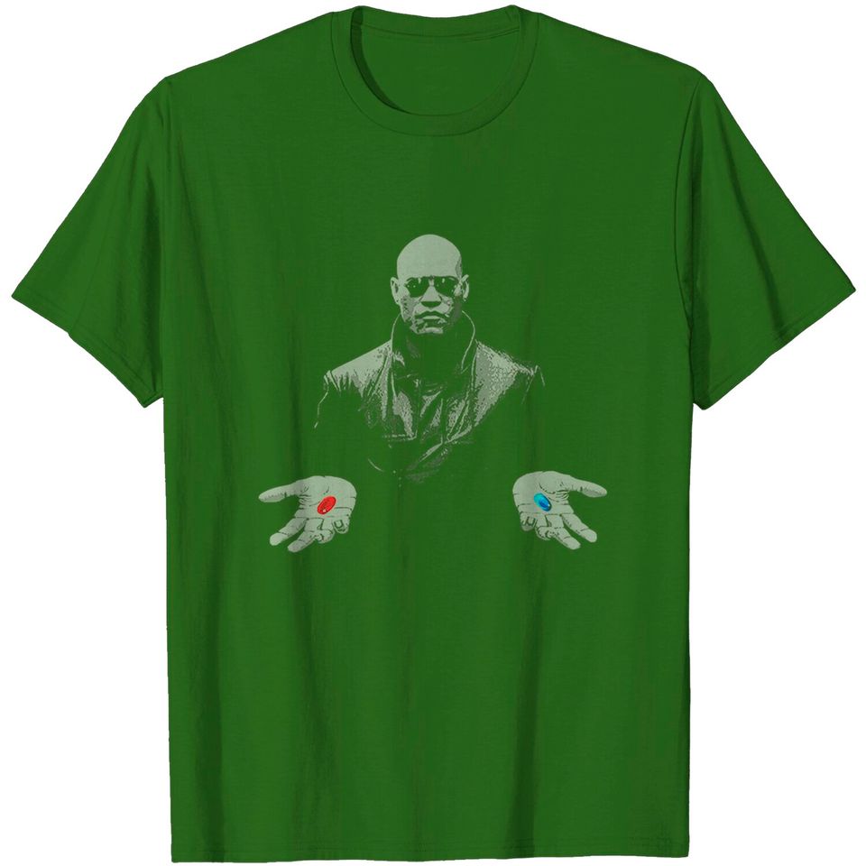 The Matrix Morpheus Red Pill Or Blue Pill Unisex Tshirt