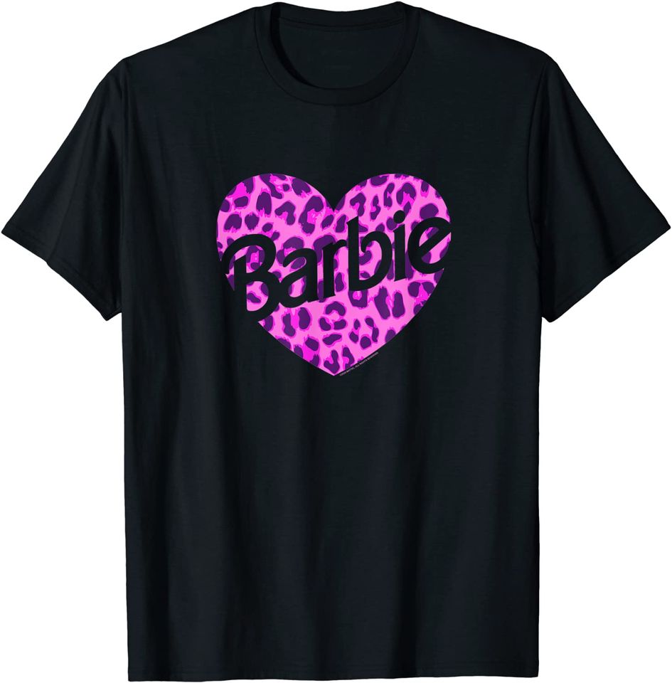Barbie T-Shirts Barbie Leopard Heart Logo