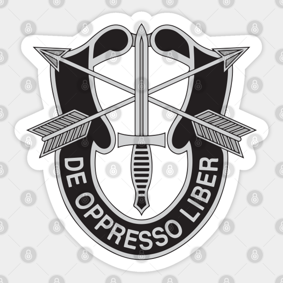 US Army Special Forces "De Opresso Liber" Insignia - Special Forces - Sticker