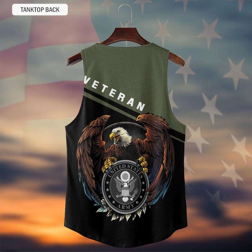 Customized US Veteran 3D Tank Top