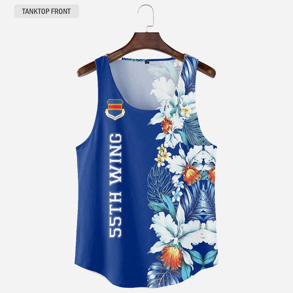 Customized US AF Wing Hawaiian 3D Tank Top