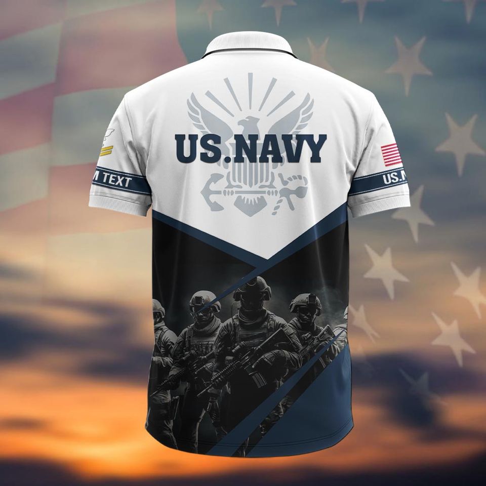 Customized US Navy Polo Shirt