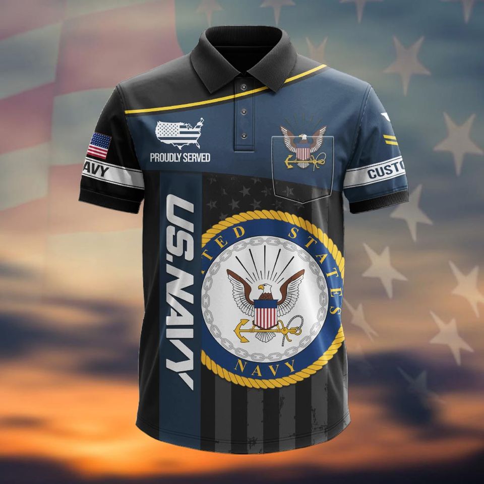 Customized US Navy Polo Shirt