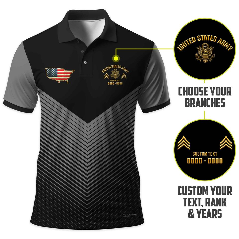 Customized US Military Valor Performance Polo