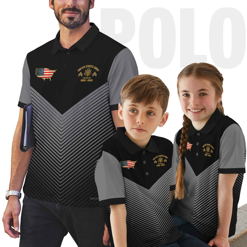 Customized US Military Valor Performance Polo