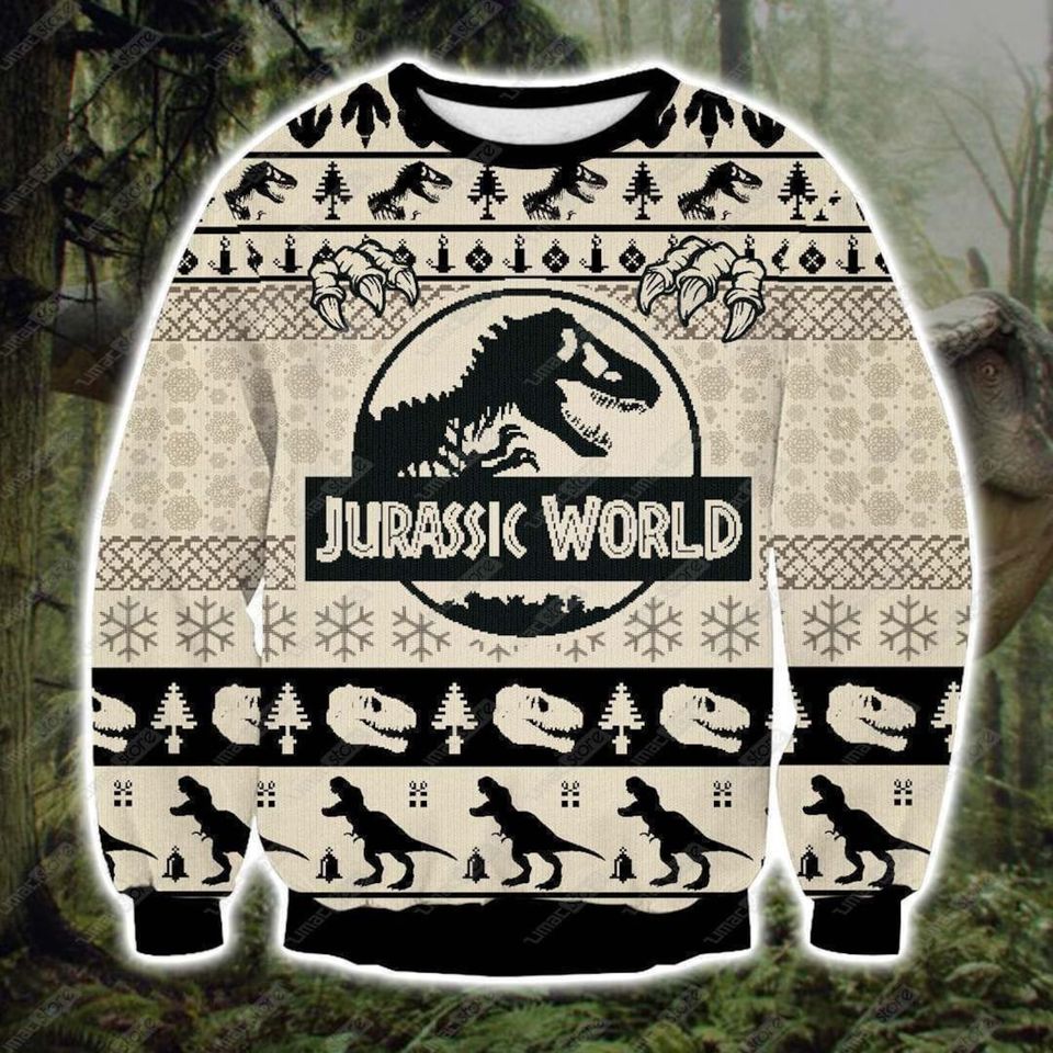 Jurassic World 3D Print Ugly Christmas Sweater