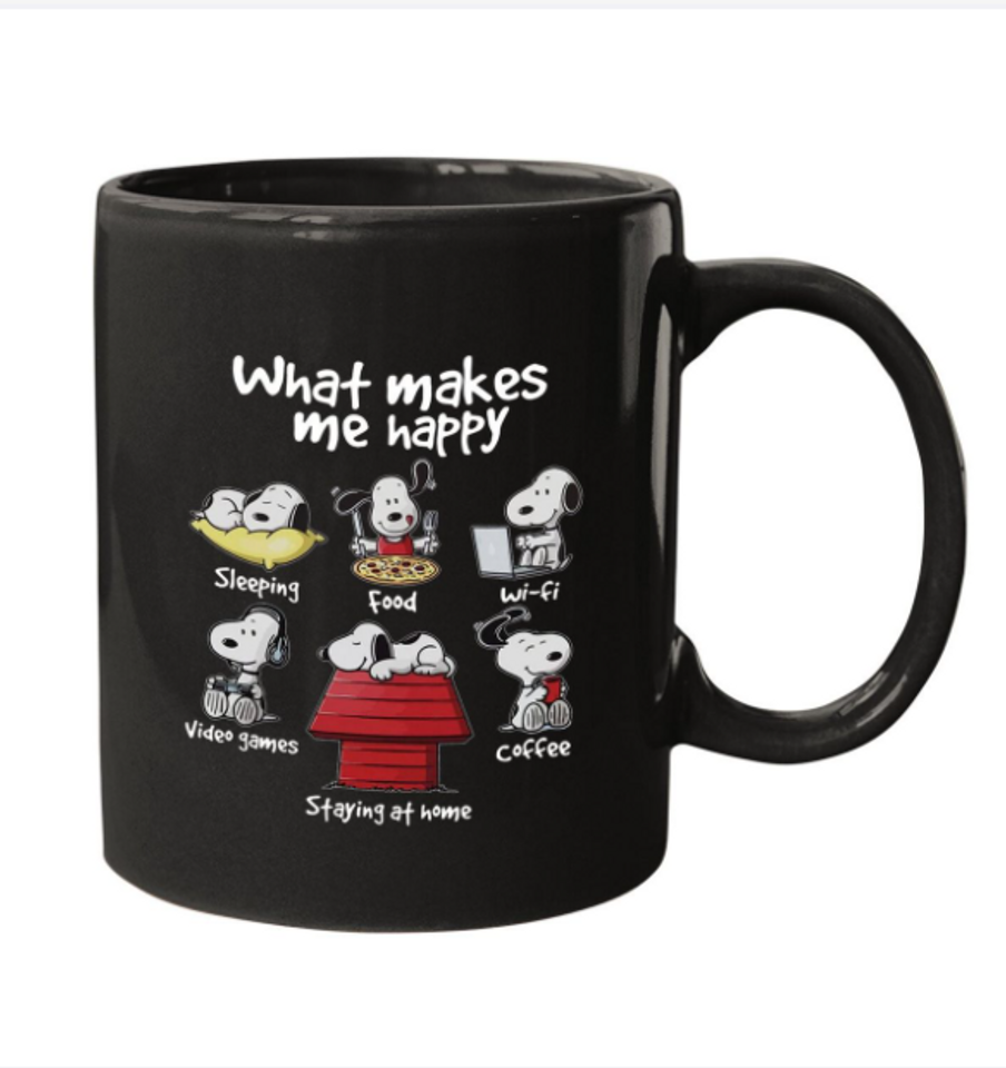 What Makes Me Happy Snoopy Rountine Coffee Mug