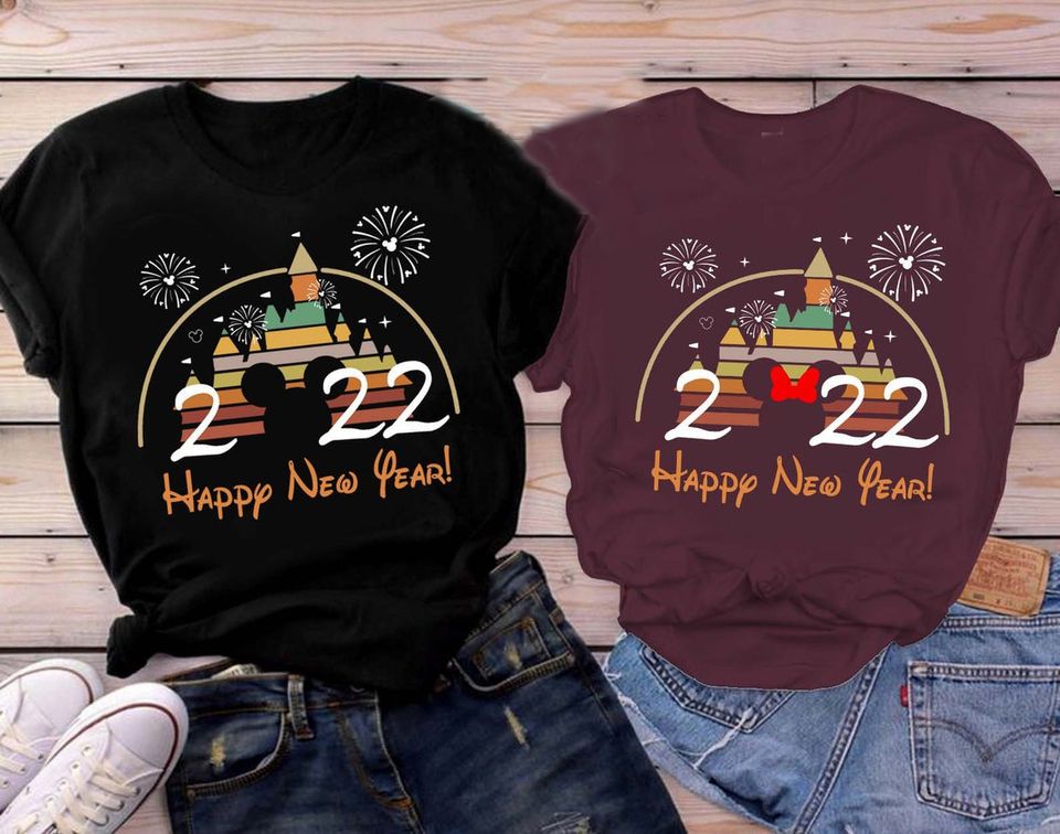 Disney Happy New Year 2022 Family Matching T Shirt