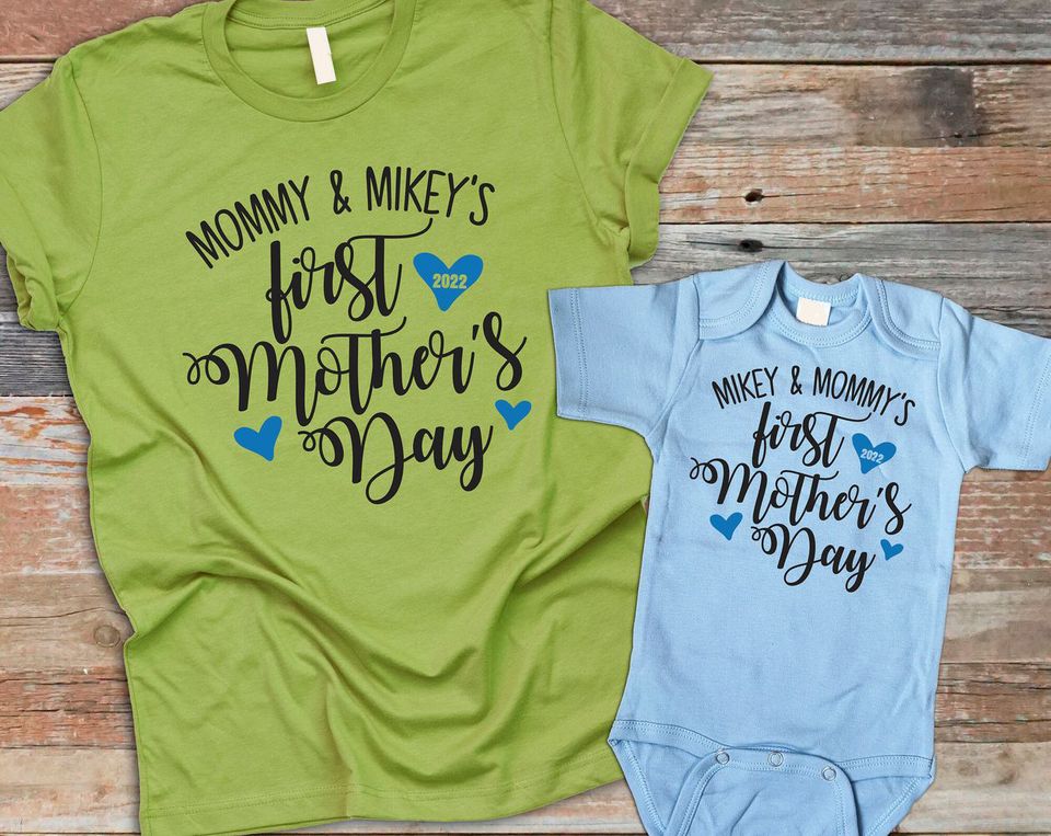 First Mother's Day Personalized Mommy and Me Shirt