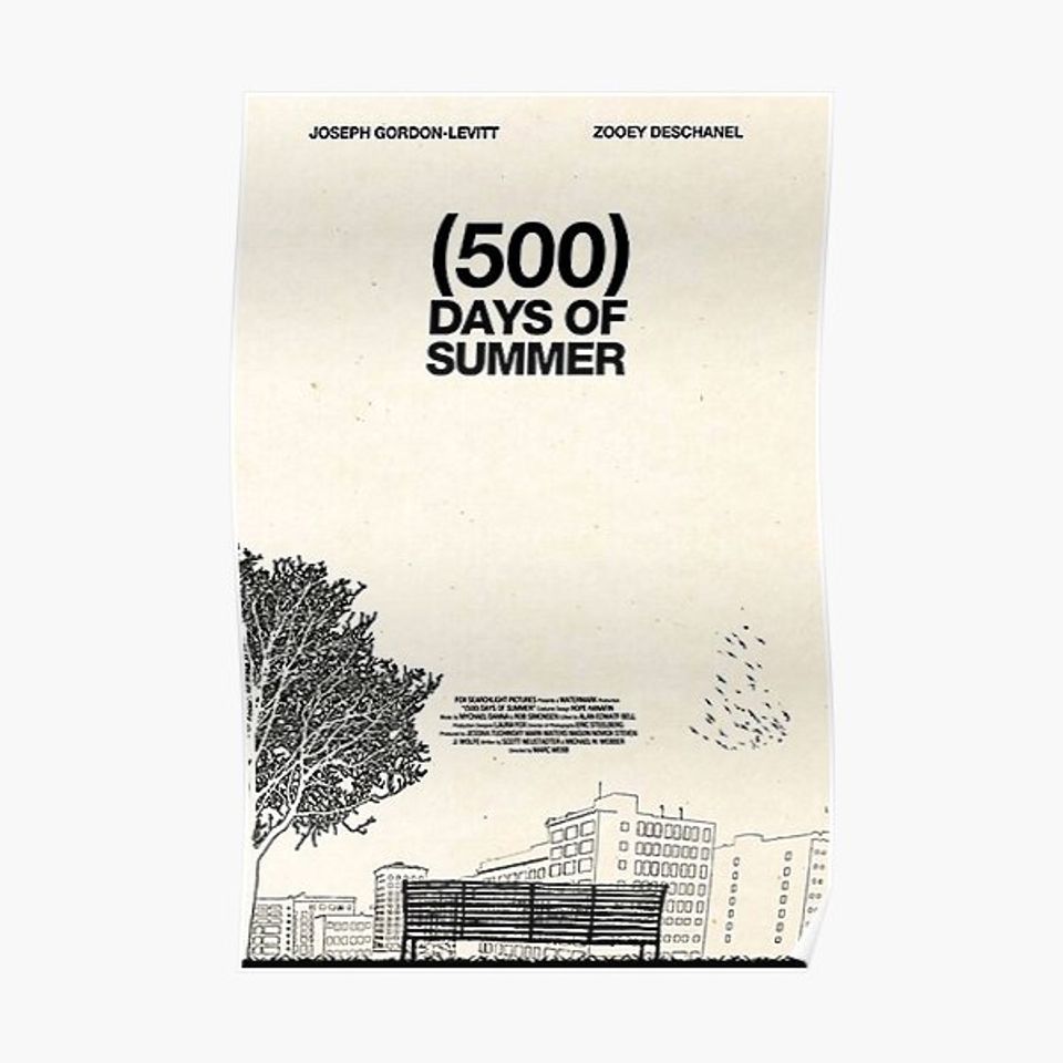 (500) Days of Summer T- shirt elegant Premium Matte Vertical Poster