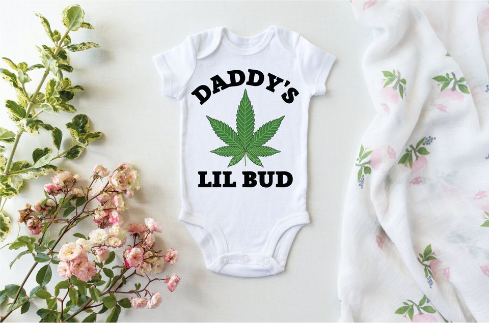 Daddy's Lil Bud Baby Onesie, Unisex Baby Bodysuit