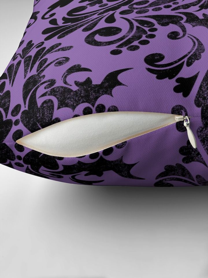 Skull Damask Pattern Pillow