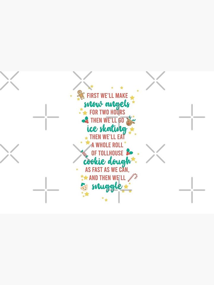 First We'll Make Snow Angels Bath Mat