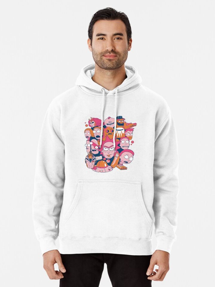 Rick and Rickandmorty Collage Pullover Hoodie