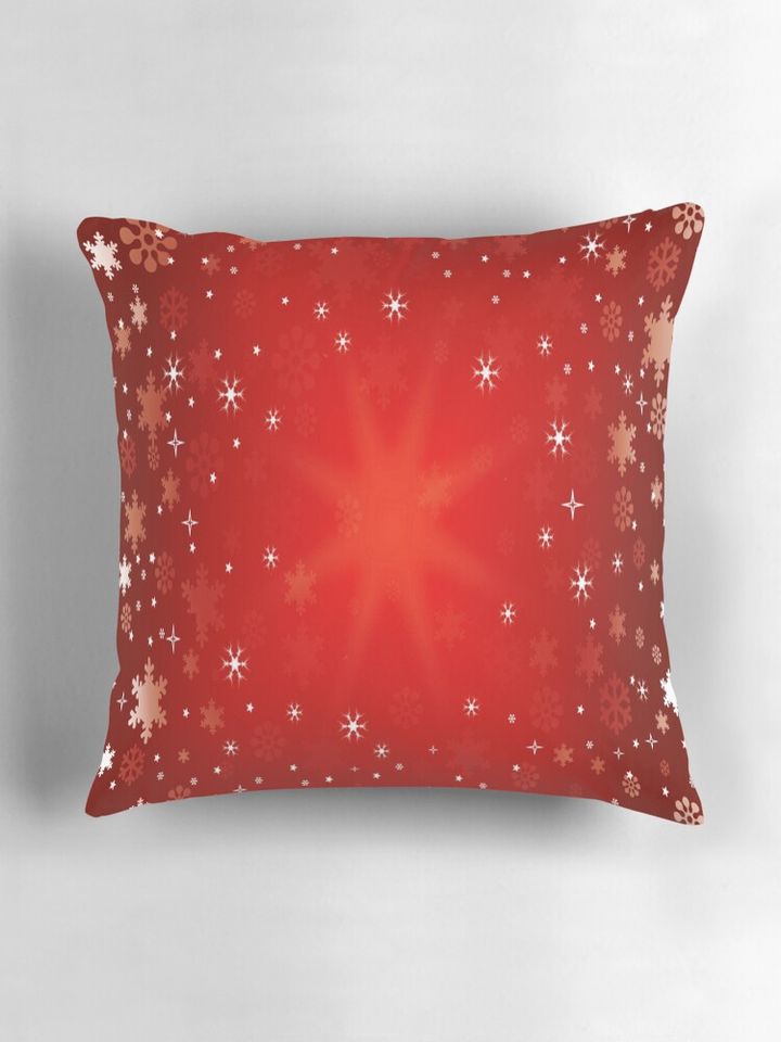 Red Christmas Design Pillow