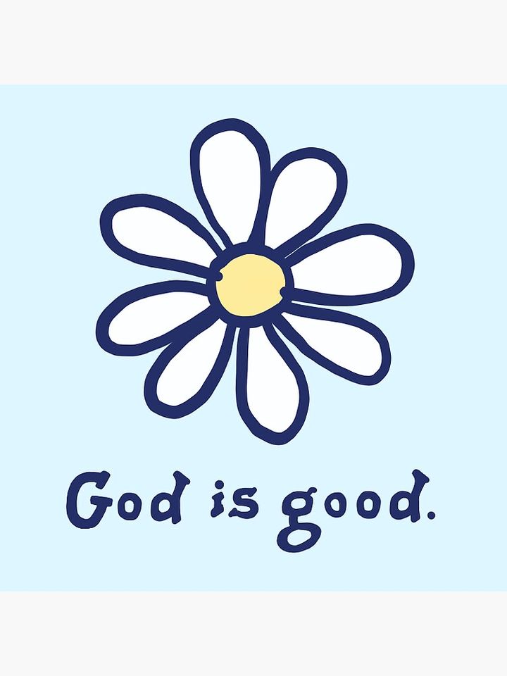 God is good Blue Sticker Sticker