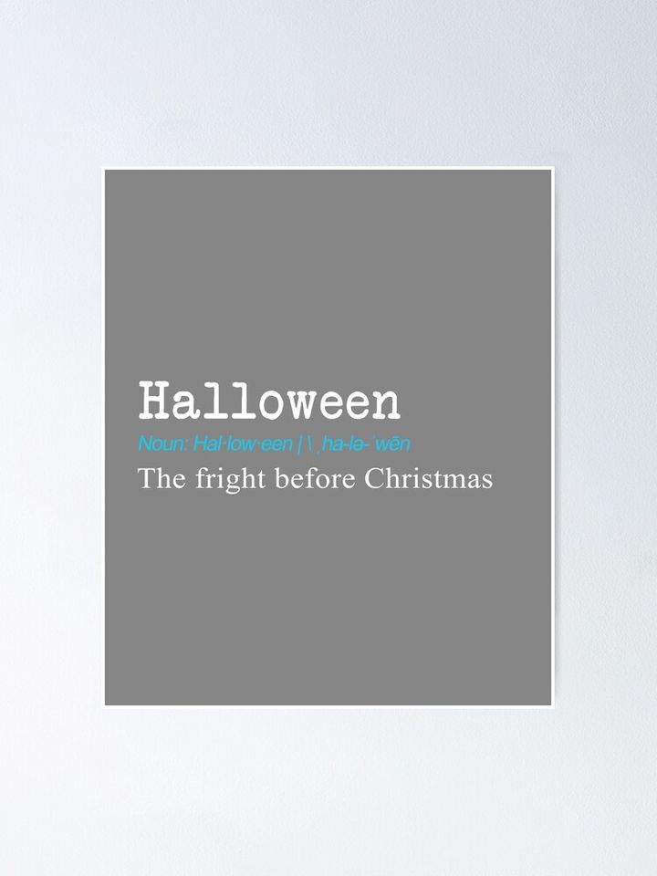 Funny Halloween Definition Gift Design Poster