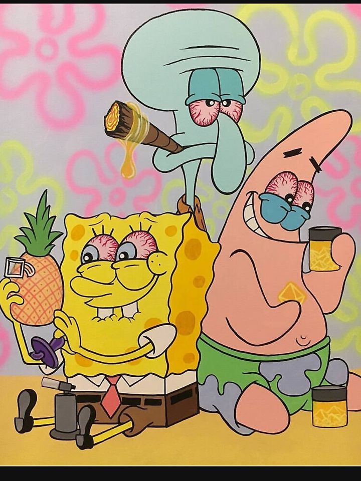 Spongebob Smoke Sesh Funny Sweatshirt