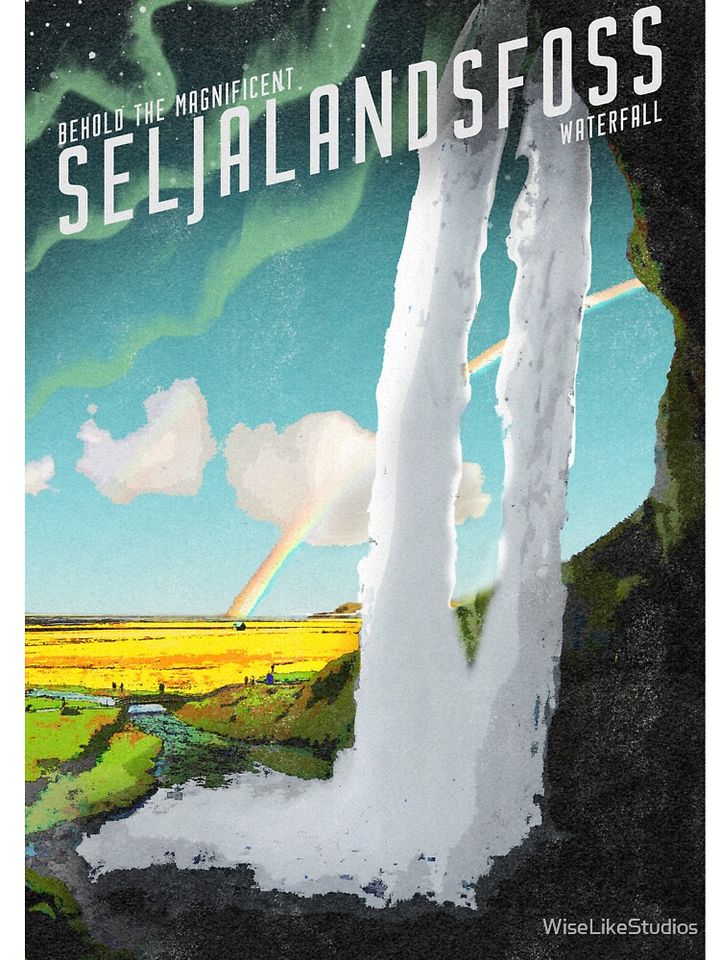 Iceland's Seljalandsfoss Waterfall Oversized T-Shirt