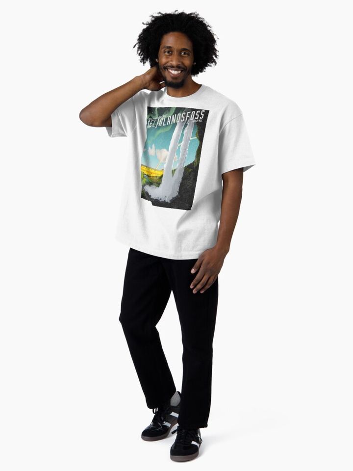 Iceland's Seljalandsfoss Waterfall Oversized T-Shirt
