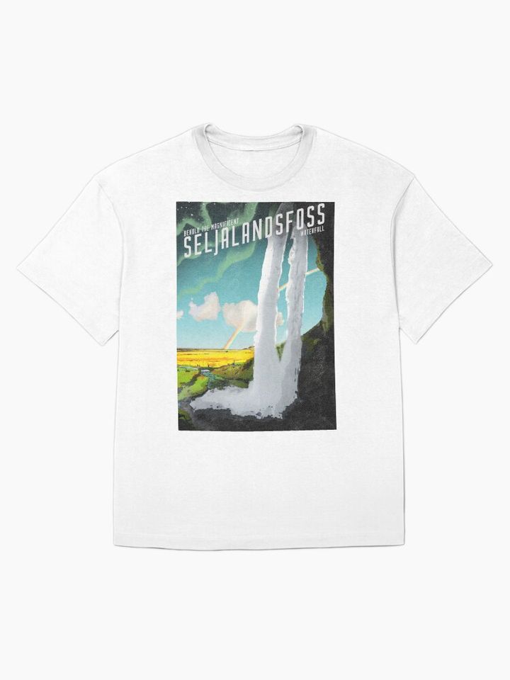 Iceland's Seljalandsfoss Waterfall Oversized T-Shirt