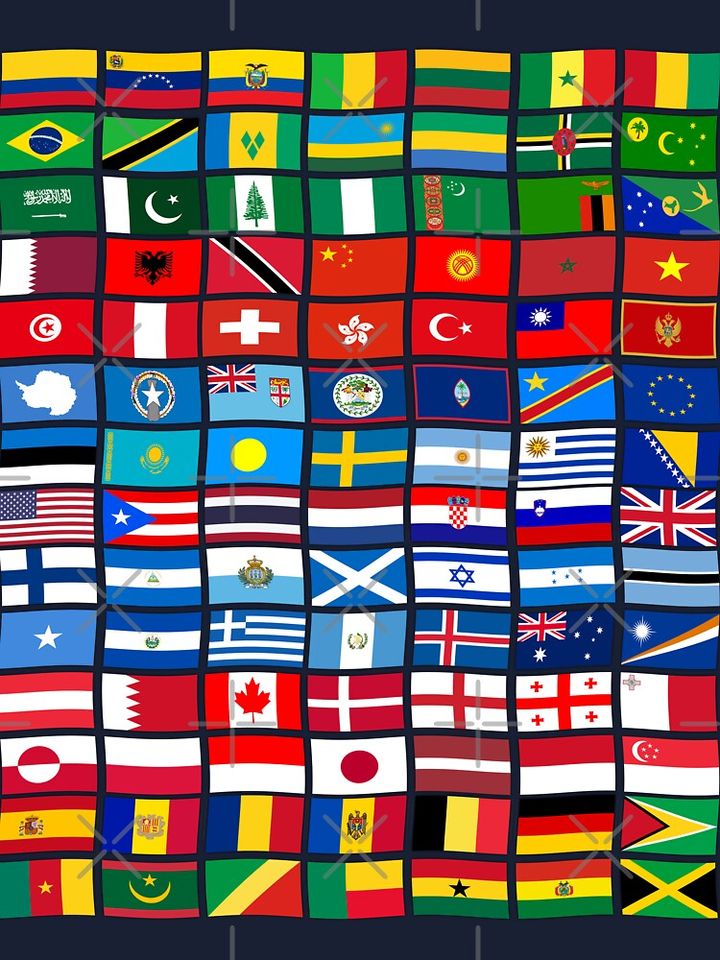 Flags of the Countries of the World, International Gift  Kids T-Shirt