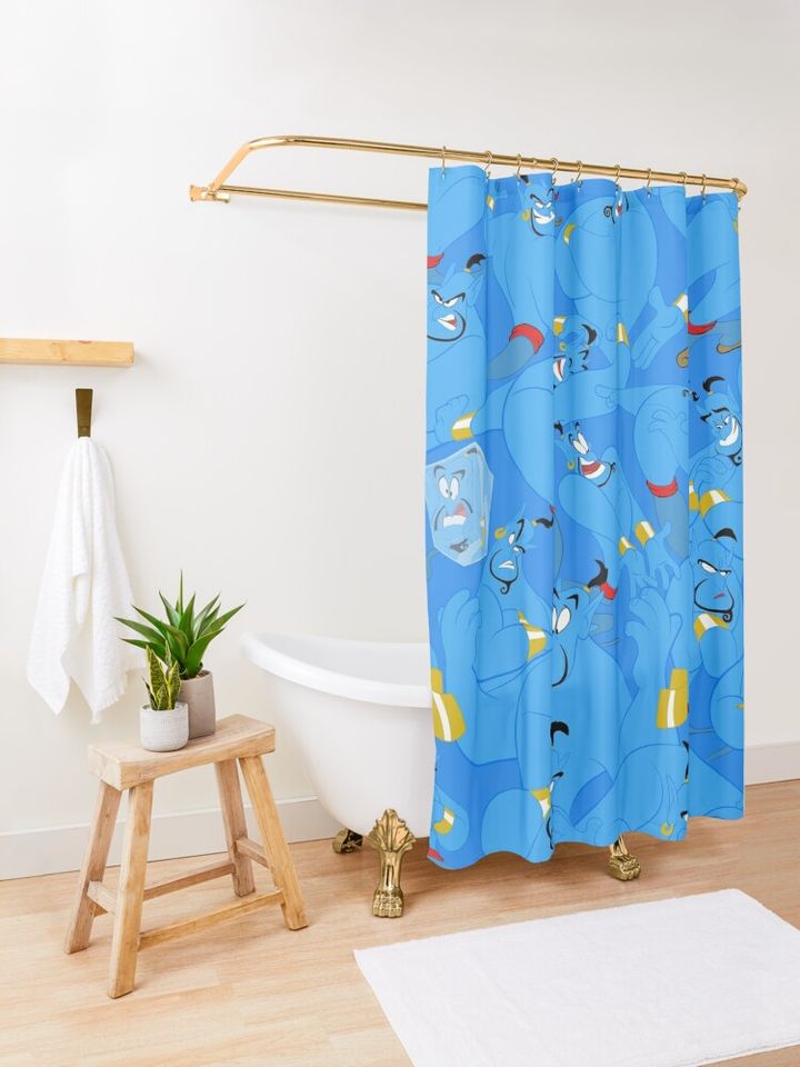 Aladin Genie Disney Shower Curtain, Disney Bathroom Decor