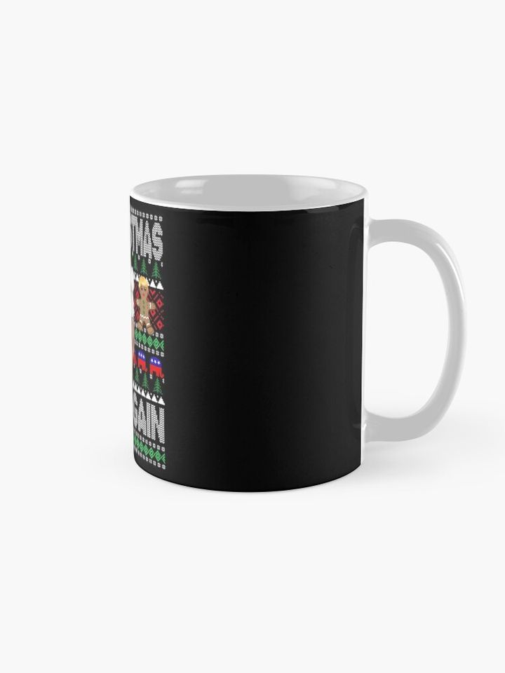 Trump Make Christmas Great Again Trump Ugly Sweater Design  Coffee Mug