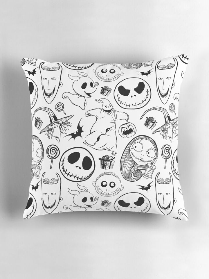 Nightmare before Christmas Pattern Pillow