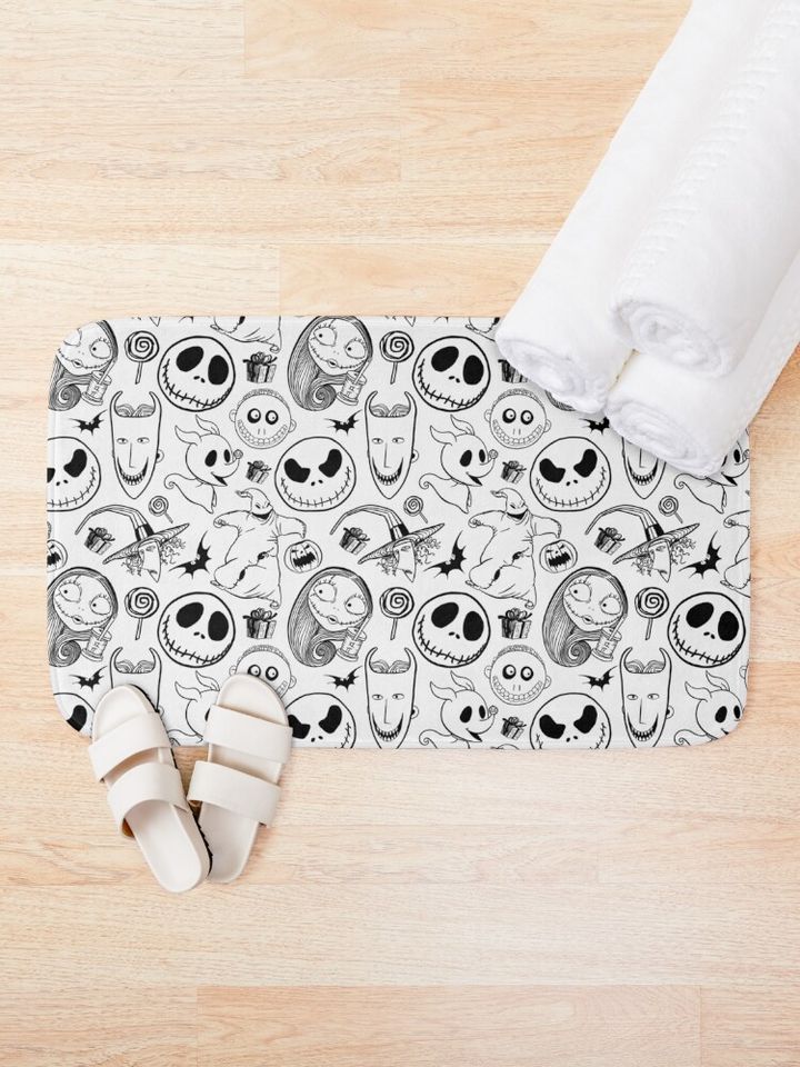 Nightmare before Christmas Pattern Bath Mat