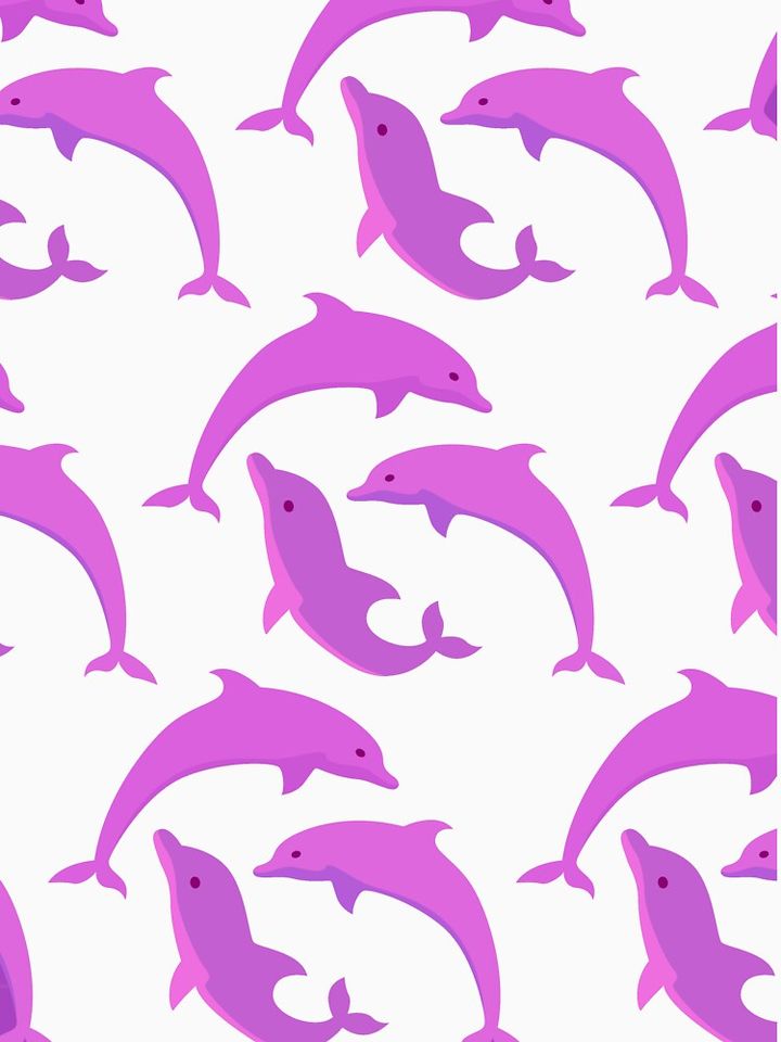 Dolphin  Pink Dolphin Tank Tops