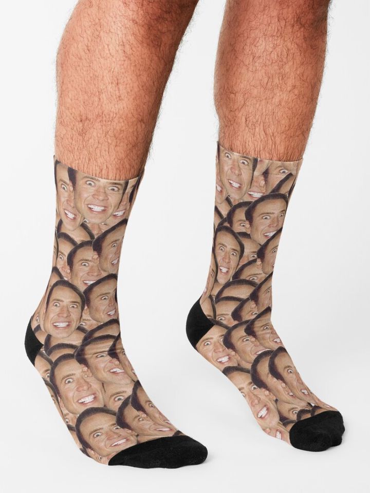 Nicolas Cage Meme Socks