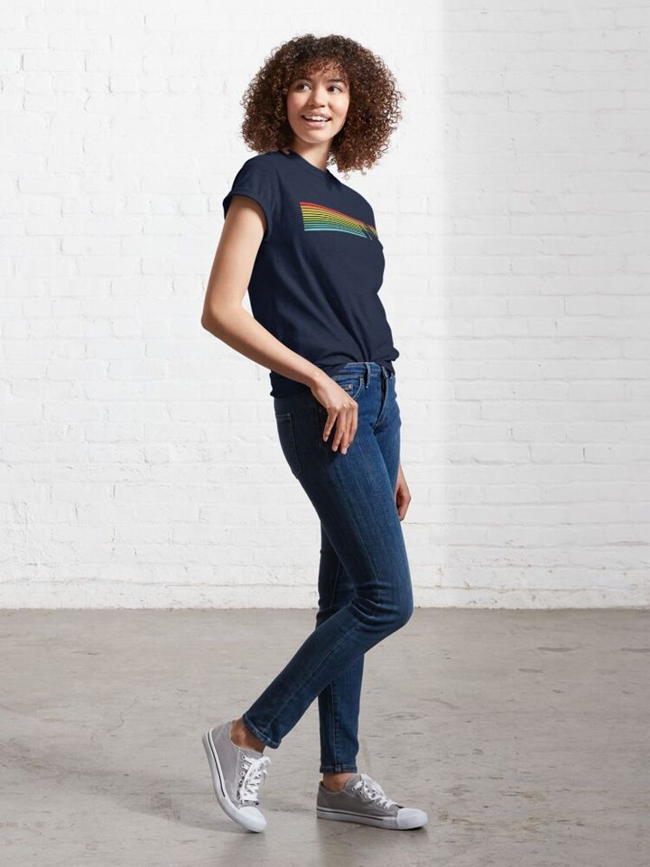 Retro Castle Stripes Classic T-Shirt