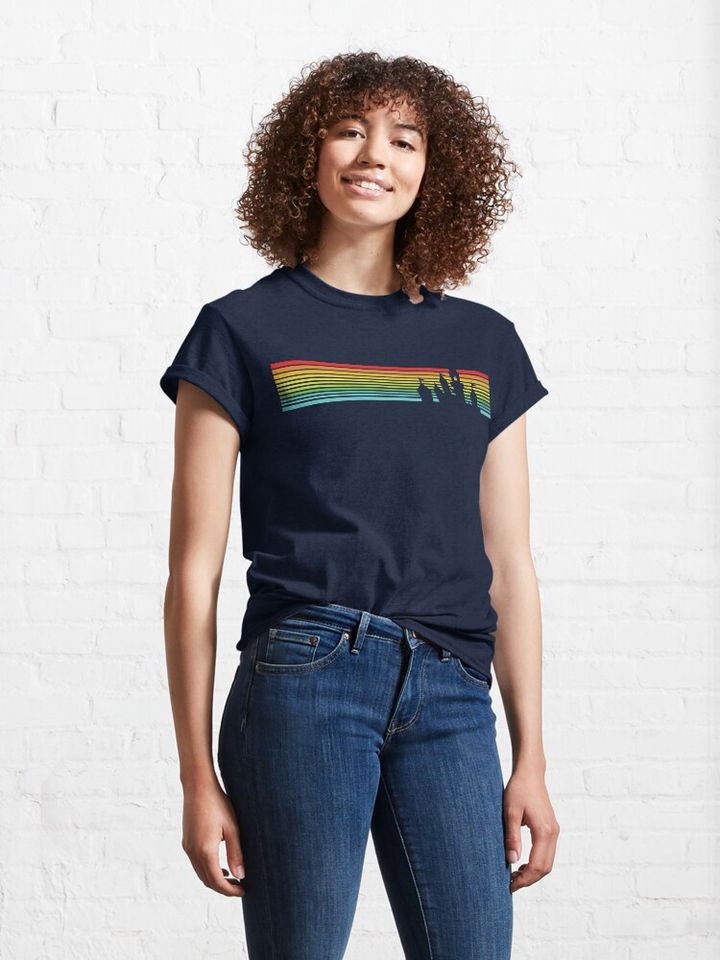 Retro Castle Stripes Classic T-Shirt